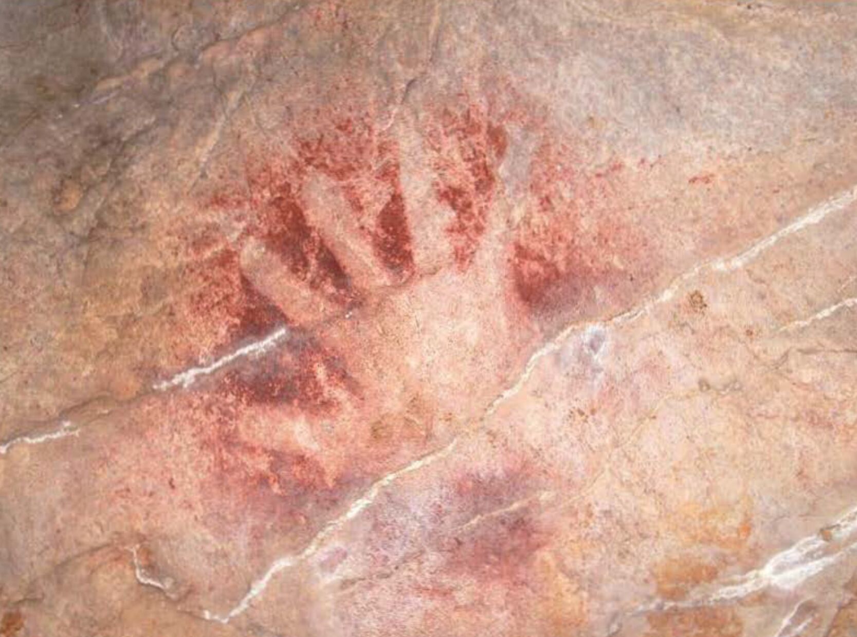 отпечаток руки, пещера Эль Кастильо, Испания, 37 300 лет назад